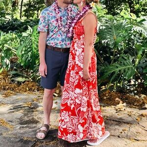 Red Floral Two Piece Set